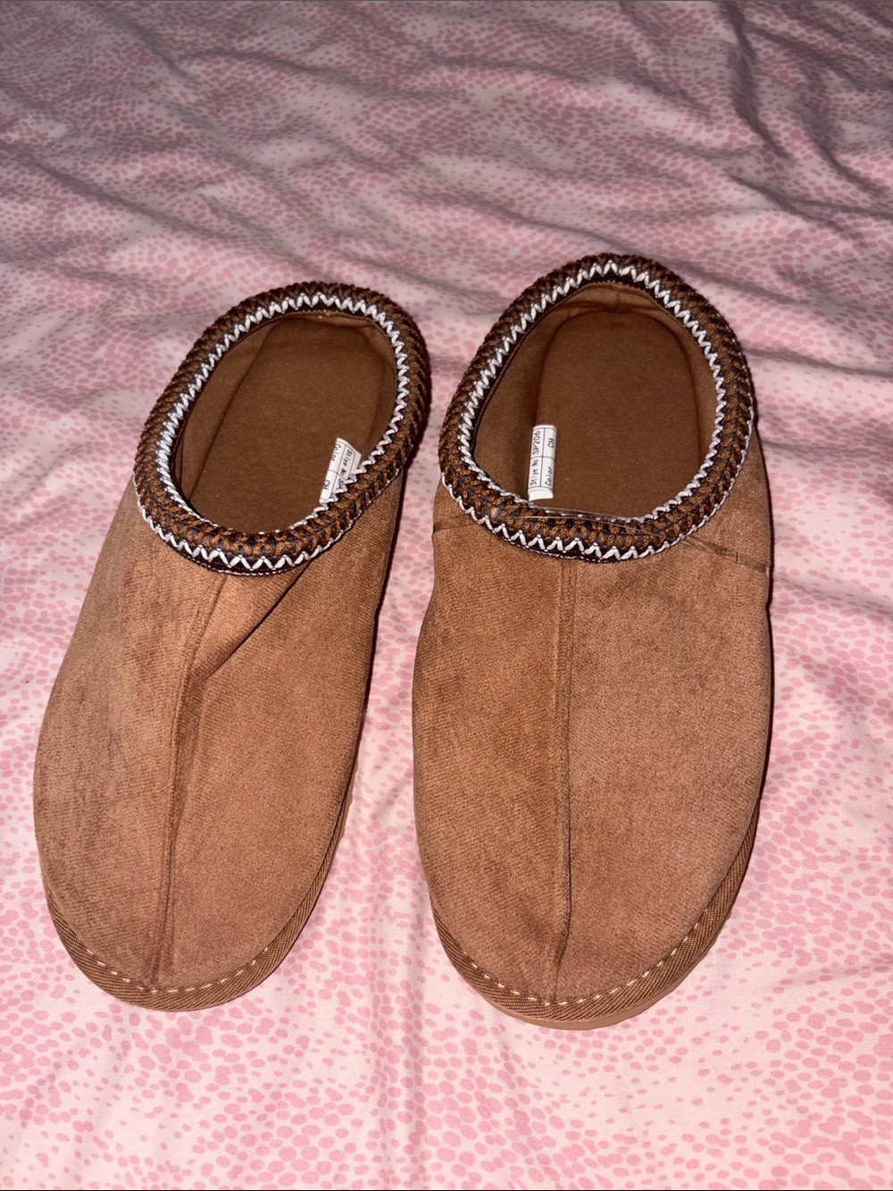 Men's Cozy Slip-On Moccasin Slippers - Brown